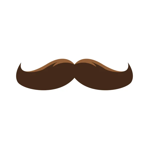 Vintage mustache icon, flat design — Stock Vector
