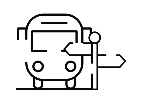 Öffentlicher Nahverkehr isoliert — Stockvektor