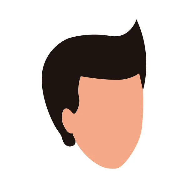 Icône visage homme par défaut, design coloré — Image vectorielle