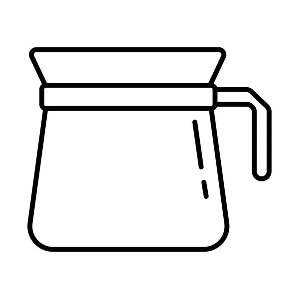 Kitchen teapot utensil isolated icon — Stock Vector