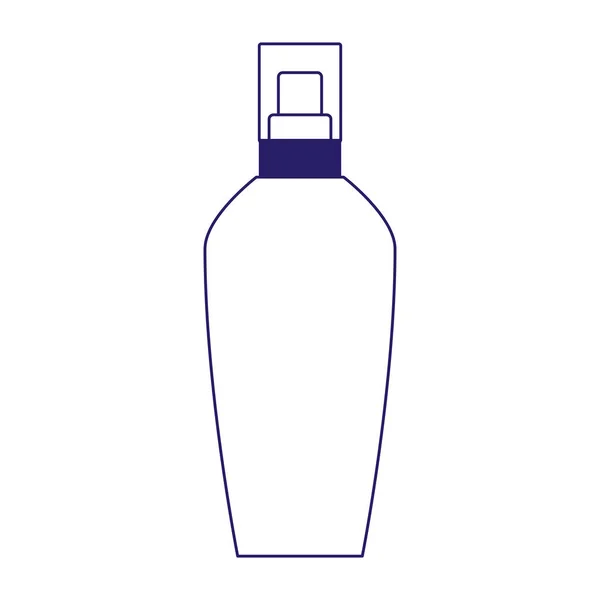 Bronceador sol icono botella cosmética — Vector de stock