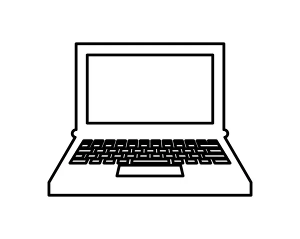 Portátil ordenador portátil aislado icono — Archivo Imágenes Vectoriales