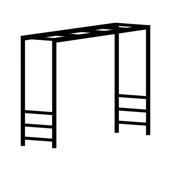 Horizontal Ladder Playground icon, flat design — 스톡 벡터