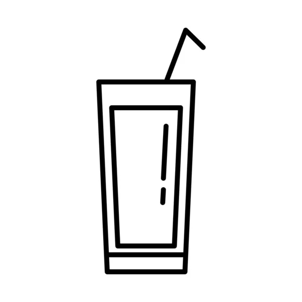 Свіжий коктейльний напій з парасолькою — стоковий вектор