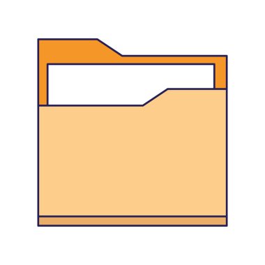 document folder icon, colorful design
