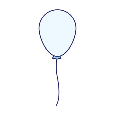 beyaz balon simgesi, düz dizayn
