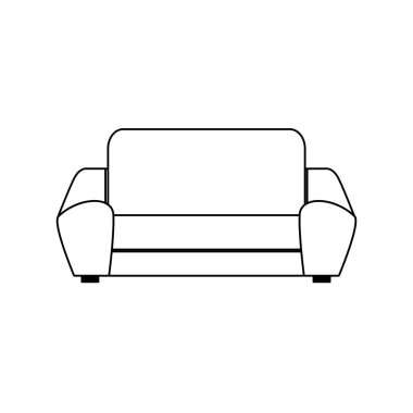 kanepe simgesi, düz tasarım