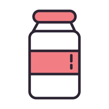 Plastik ilaç şişesi izole edilmiş simge