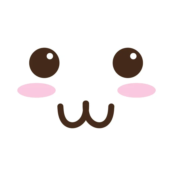 Mascot face kawaii comic character — Stock Vector