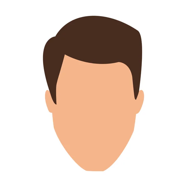 Man head icon, flat design — стоковый вектор