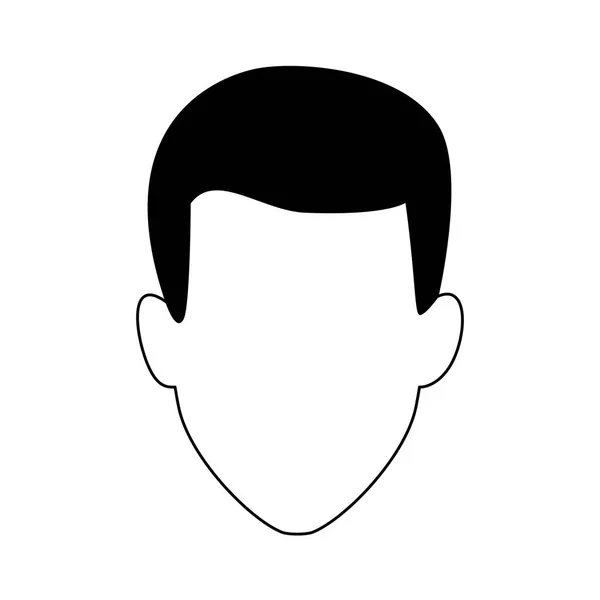 Avatar Mann Gesicht Ikone, flaches Design — Stockvektor