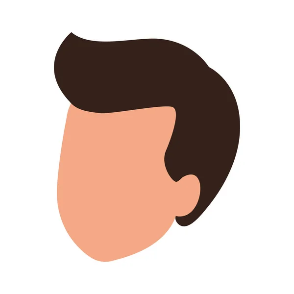 Avatar man hoofd pictogram — Stockvector