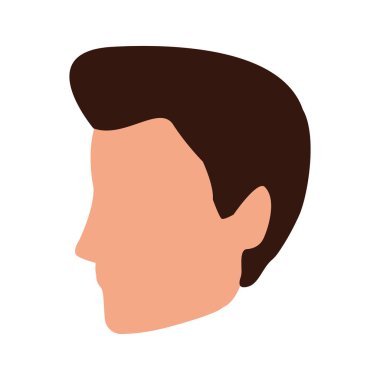 İzole adam kafası vektör tasarımı