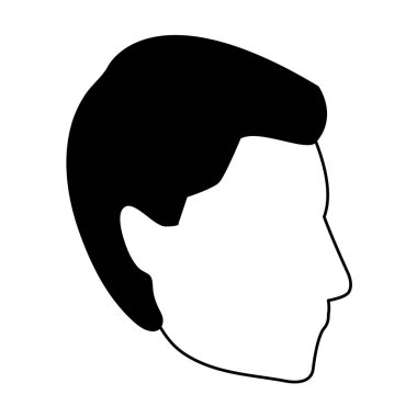 profil adamı baş simgesi, düz tasarım