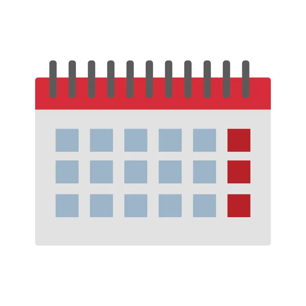 Immagine icona del calendario, design piatto — Vettoriale Stock
