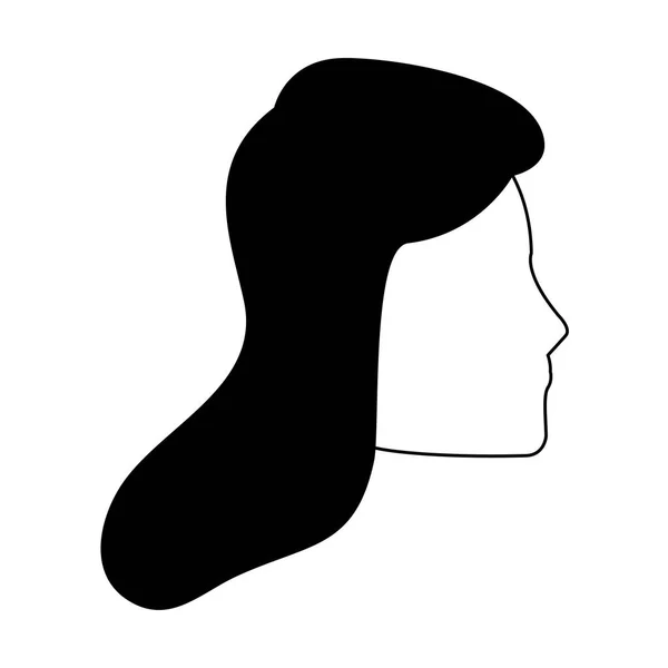 Perfil de avatar mujer icono de la cara — Archivo Imágenes Vectoriales