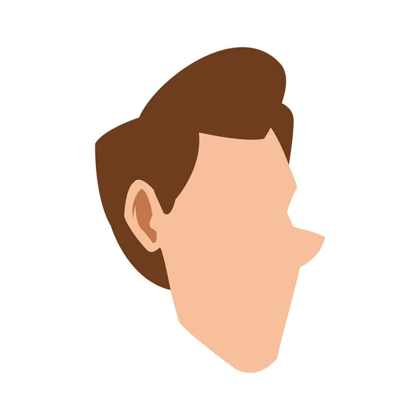 Hombre adulto icono de la cara, diseño colorido — Vector de stock