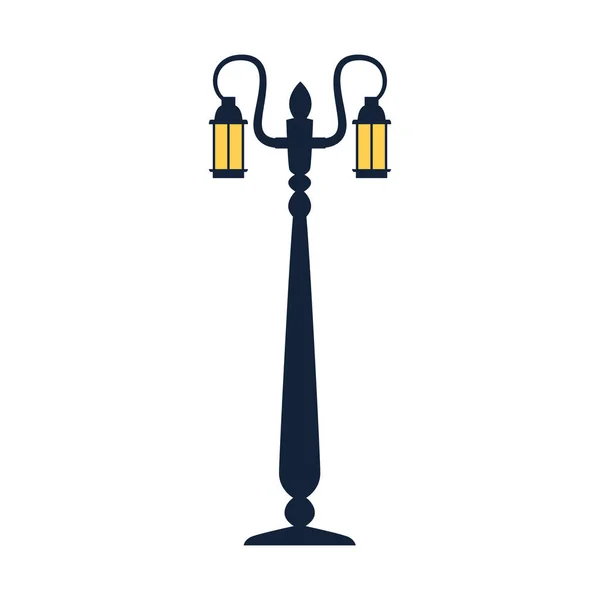 Ícone de lâmpada de rua, design colorido — Vetor de Stock