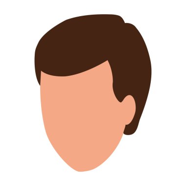 İzole adam kafası vektör tasarımı