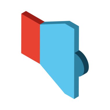 megafon ses aygıtı izole edilmiş simge