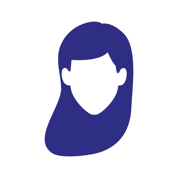 Ícone de rosto de mulher avatar, design plano —  Vetores de Stock