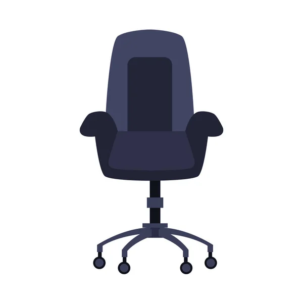 Icône de chaise de bureau, design plat — Image vectorielle