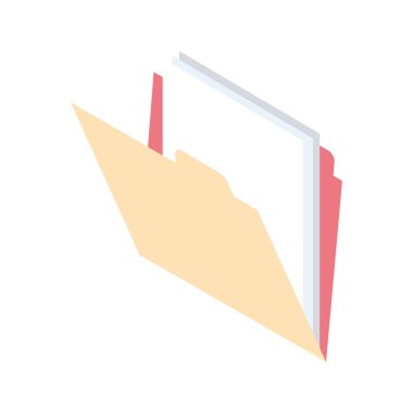 belge dosya simgesi, düz tasarım