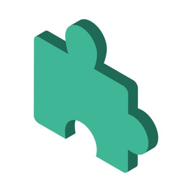 yapboz oyunu parçası izole edilmiş simgesi