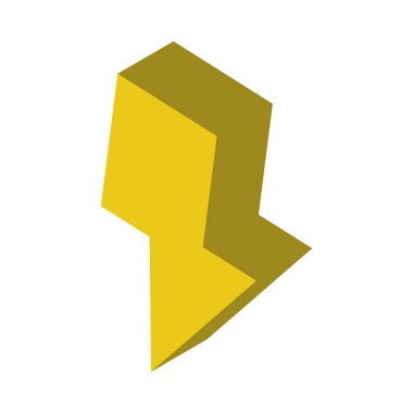 Güç ışını gök gürültüsü izole edilmiş simgesi