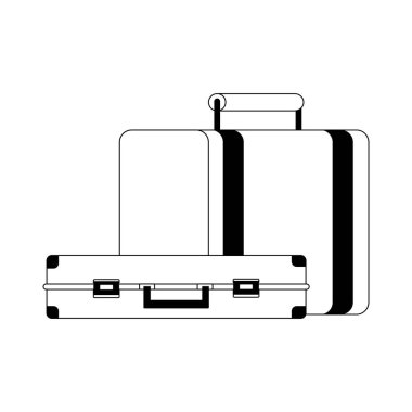 seyahat çantası simgesi, düz tasarım