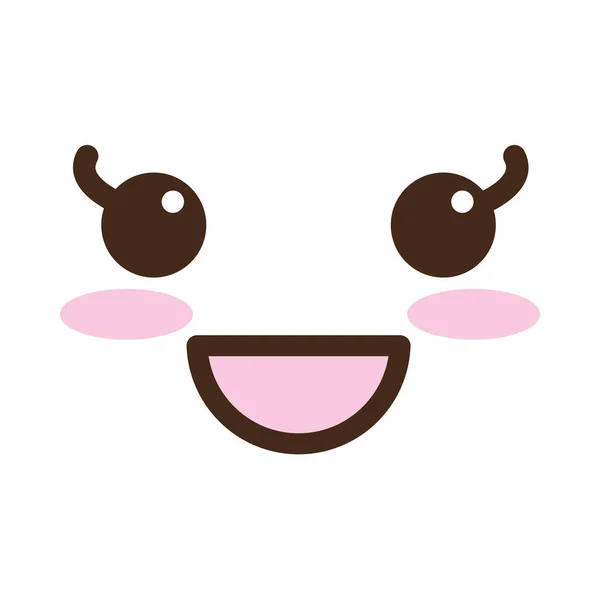 Happy face kawaii comic character — ストックベクタ