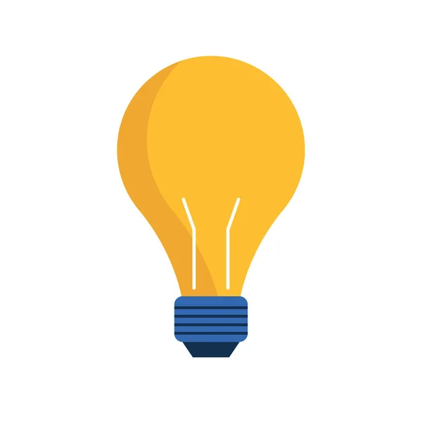 Light bulb icon, flat design — Stock Vector