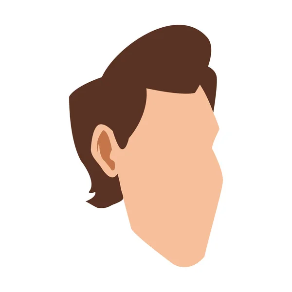 Icono de la cara de hombre adulto de dibujos animados, diseño colorido — Vector de stock