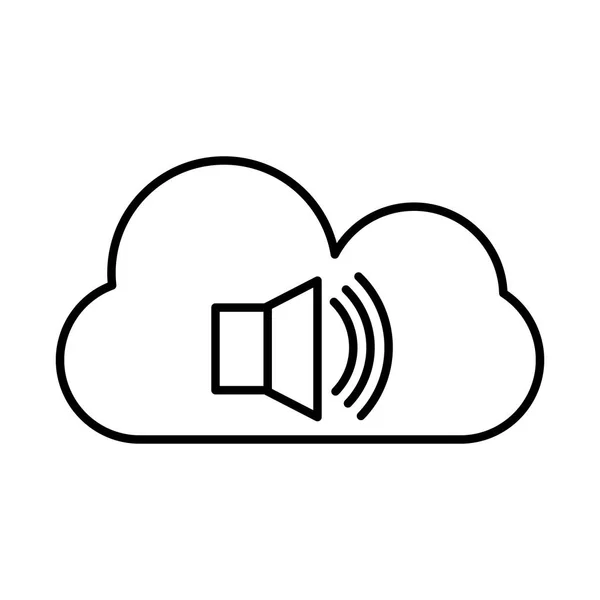 Cloud computing server technology icon — Stock Vector