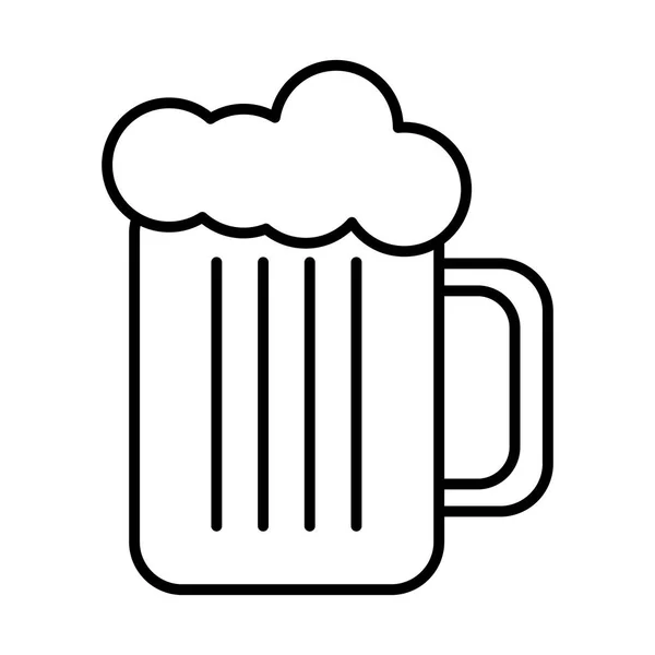 Βάζο μπύρας γυάλινο απομονωμένο εικονίδιο — Διανυσματικό Αρχείο