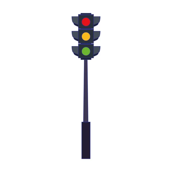 Trafikljus ikon, färgglad design — Stock vektor