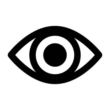 Göz görünümü güvenliği simgesi izole edildi