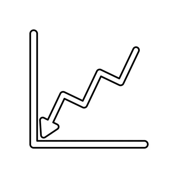 Estadísticas financieras gráfico aislado icono — Vector de stock