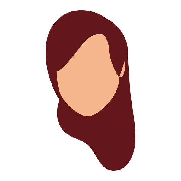Аватар женщина с длинными волосами — стоковый вектор