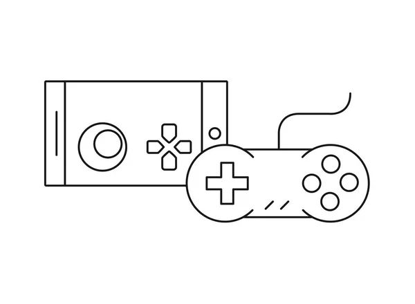 Ovládací prvky videohry ovládají ikony — Stockový vektor
