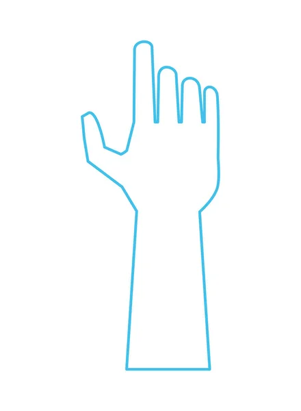 Χέρι ανθρώπινη ευρετηρίαση απομονωμένο εικονίδιο — Διανυσματικό Αρχείο