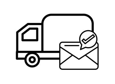 Posta servisi olan bir kamyon arabası.