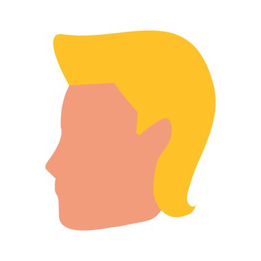 avatar adam profili baş simgesi, düz tasarım