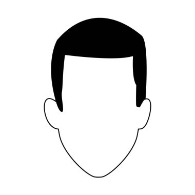 erkek yüzü simgesi, düz tasarım