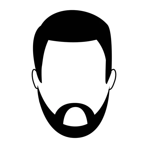 Avatar uomo con icona barba — Vettoriale Stock
