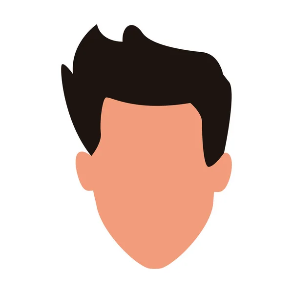 Avatar hombre icono de la cara, diseño plano — Vector de stock