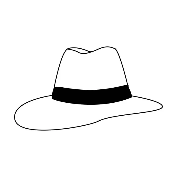 Chapeau de plage icône, design plat — Image vectorielle