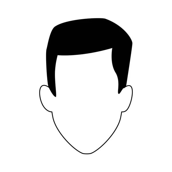 Avatar man head icon, flat design — Stock Vector