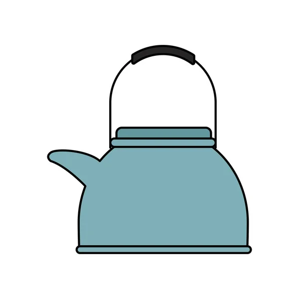 Vízforraló ikon, konyhai eszközök tervezése — Stock Vector