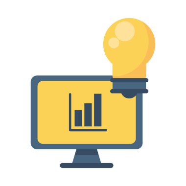 Masaüstü ve istatistiklere sahip ampul ışığı